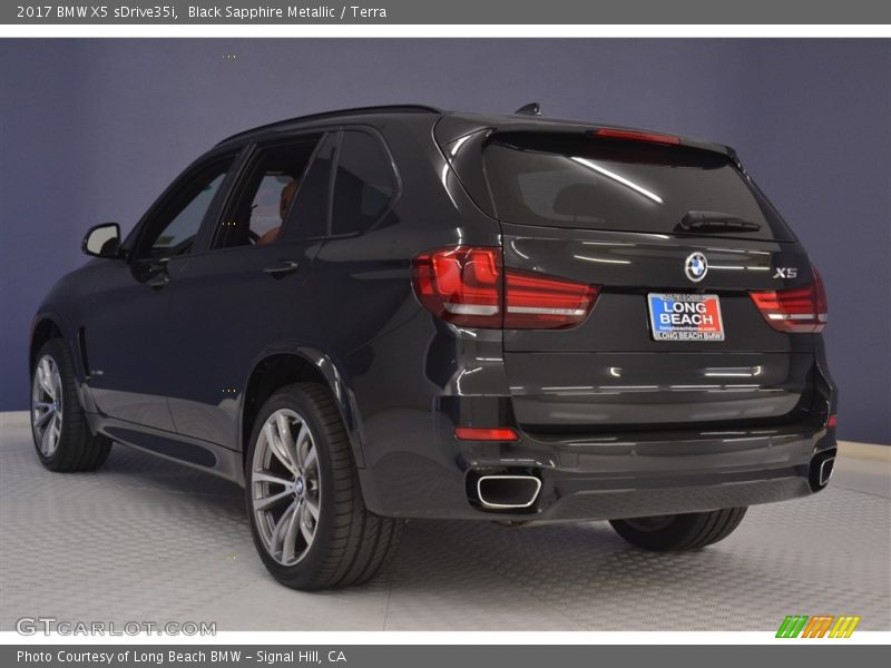 Black Sapphire Metallic / Terra 2017 BMW X5 sDrive35i