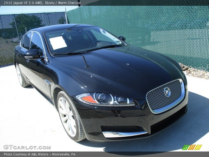 Ebony / Warm Charcoal 2013 Jaguar XF 3.0 AWD