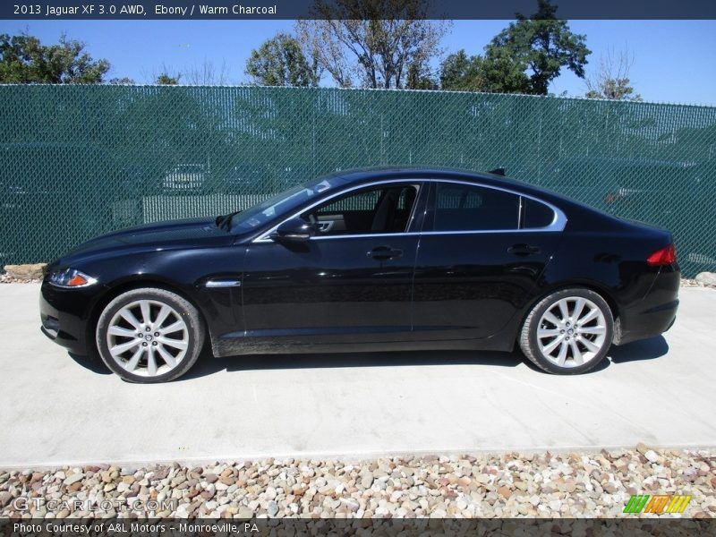 Ebony / Warm Charcoal 2013 Jaguar XF 3.0 AWD