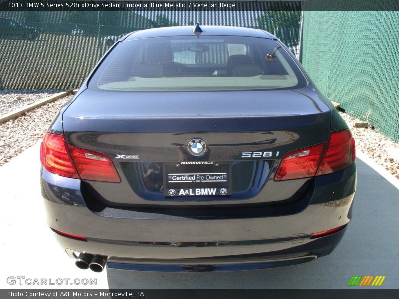 Imperial Blue Metallic / Venetian Beige 2013 BMW 5 Series 528i xDrive Sedan