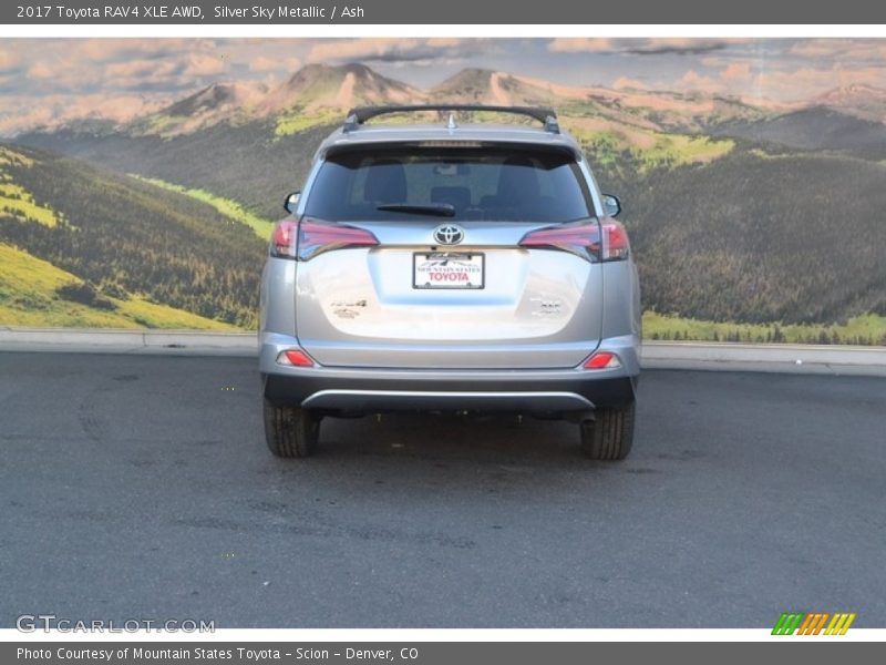 Silver Sky Metallic / Ash 2017 Toyota RAV4 XLE AWD