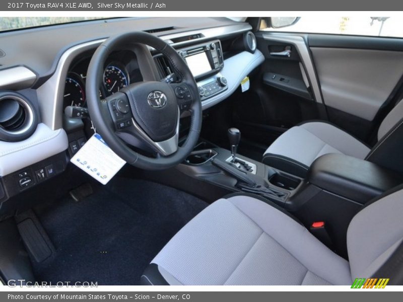 Silver Sky Metallic / Ash 2017 Toyota RAV4 XLE AWD