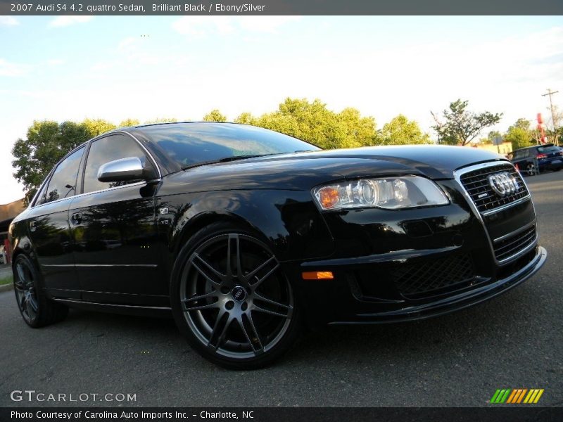 Brilliant Black / Ebony/Silver 2007 Audi S4 4.2 quattro Sedan