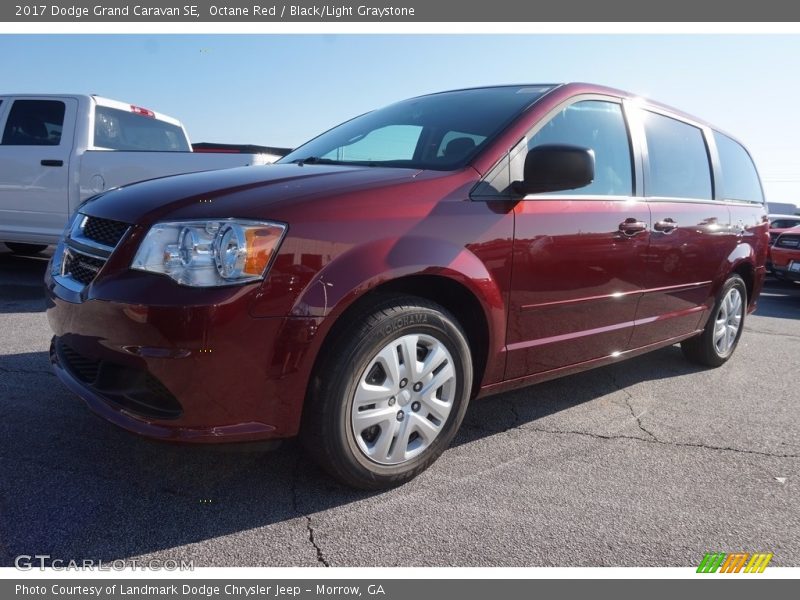 Octane Red / Black/Light Graystone 2017 Dodge Grand Caravan SE