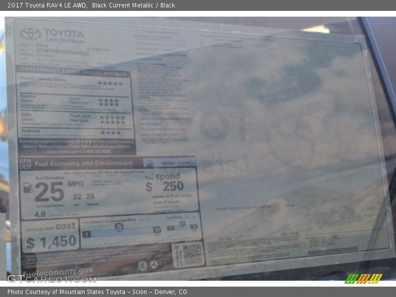 Black Current Metallic / Black 2017 Toyota RAV4 LE AWD