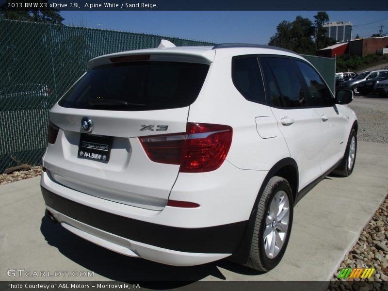 Alpine White / Sand Beige 2013 BMW X3 xDrive 28i