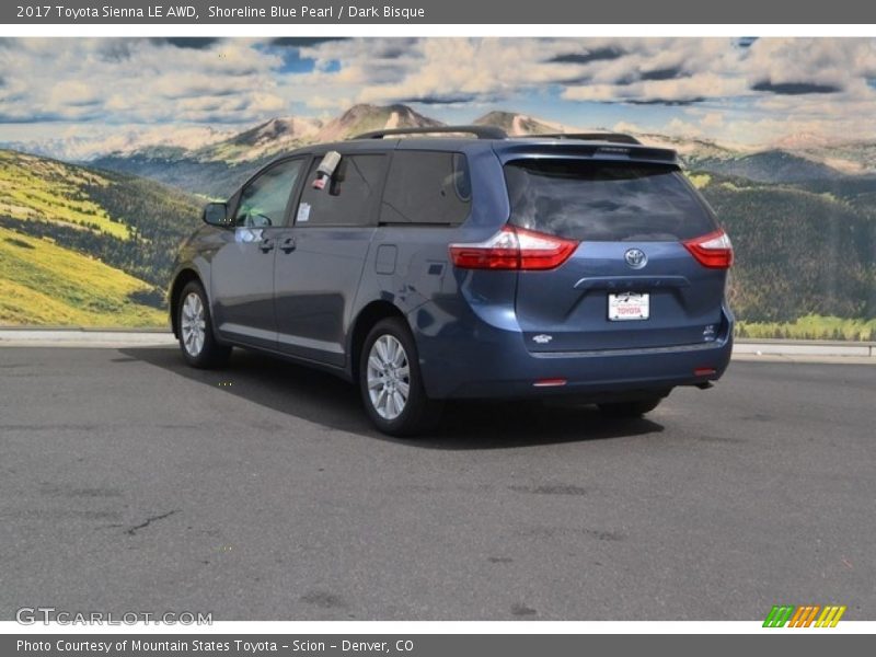 Shoreline Blue Pearl / Dark Bisque 2017 Toyota Sienna LE AWD
