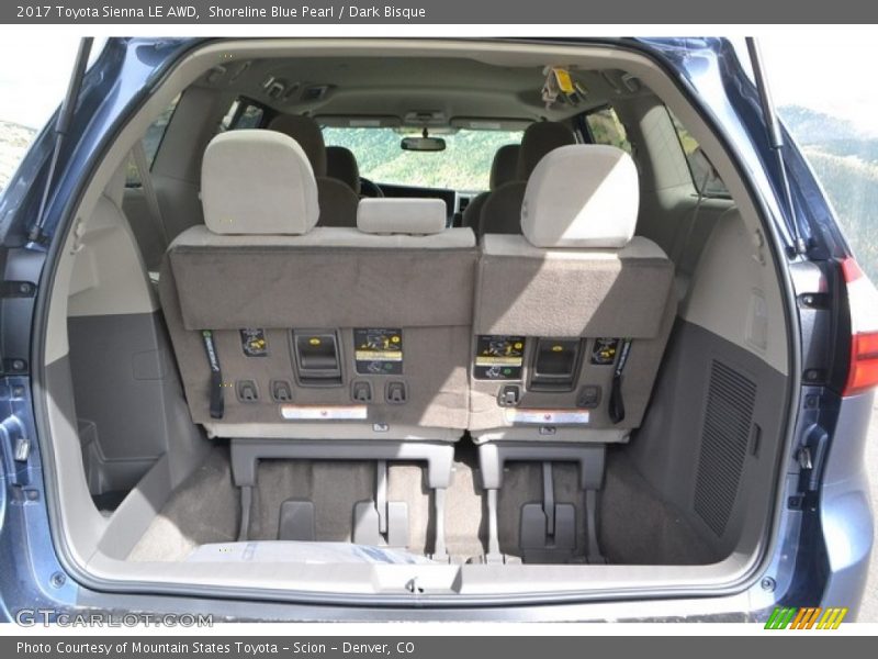 Shoreline Blue Pearl / Dark Bisque 2017 Toyota Sienna LE AWD