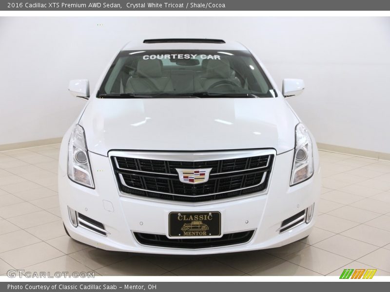 Crystal White Tricoat / Shale/Cocoa 2016 Cadillac XTS Premium AWD Sedan
