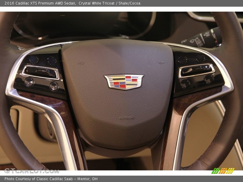 Crystal White Tricoat / Shale/Cocoa 2016 Cadillac XTS Premium AWD Sedan
