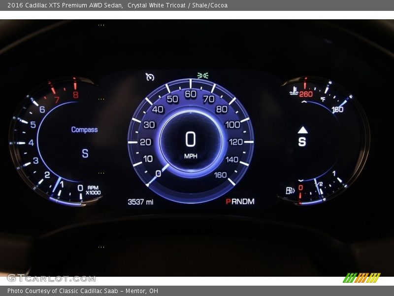 Crystal White Tricoat / Shale/Cocoa 2016 Cadillac XTS Premium AWD Sedan
