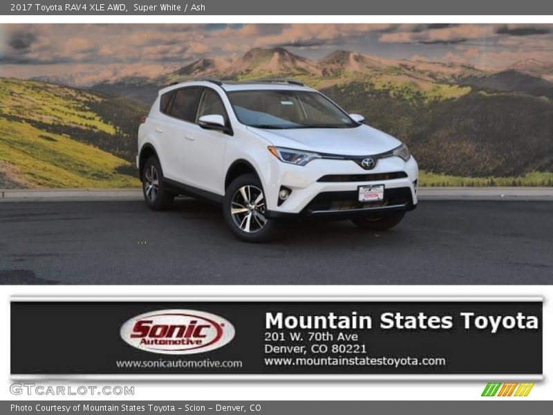 Super White / Ash 2017 Toyota RAV4 XLE AWD