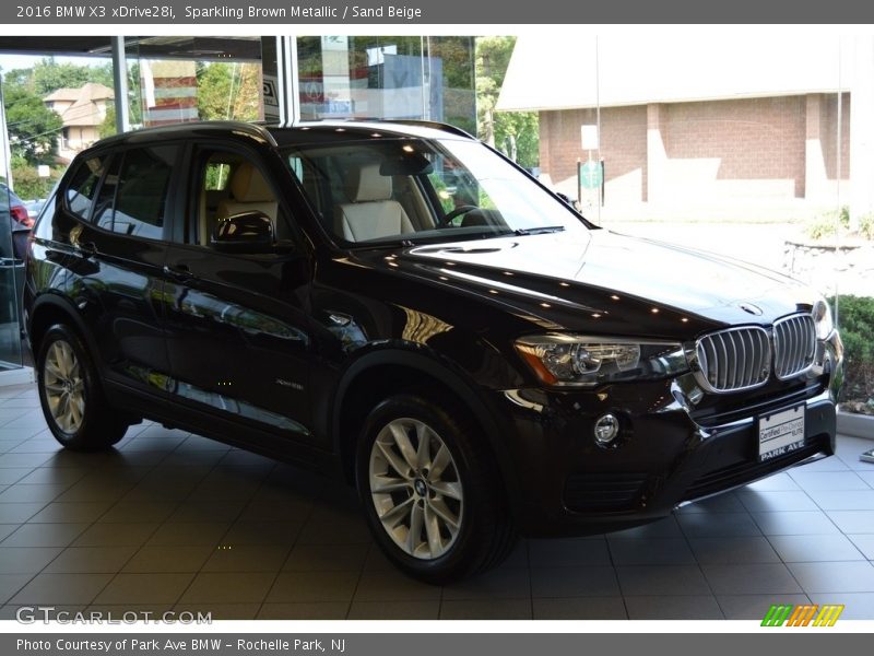 Sparkling Brown Metallic / Sand Beige 2016 BMW X3 xDrive28i