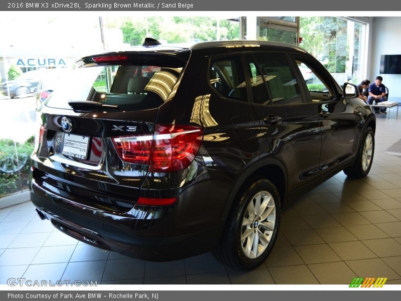 Sparkling Brown Metallic / Sand Beige 2016 BMW X3 xDrive28i