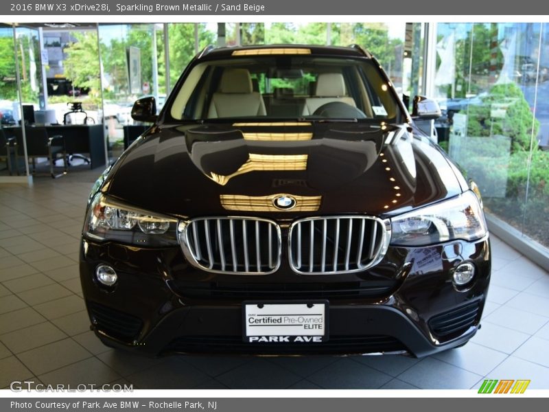 Sparkling Brown Metallic / Sand Beige 2016 BMW X3 xDrive28i