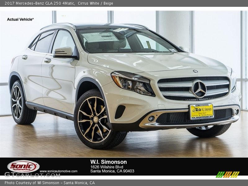 Cirrus White / Beige 2017 Mercedes-Benz GLA 250 4Matic