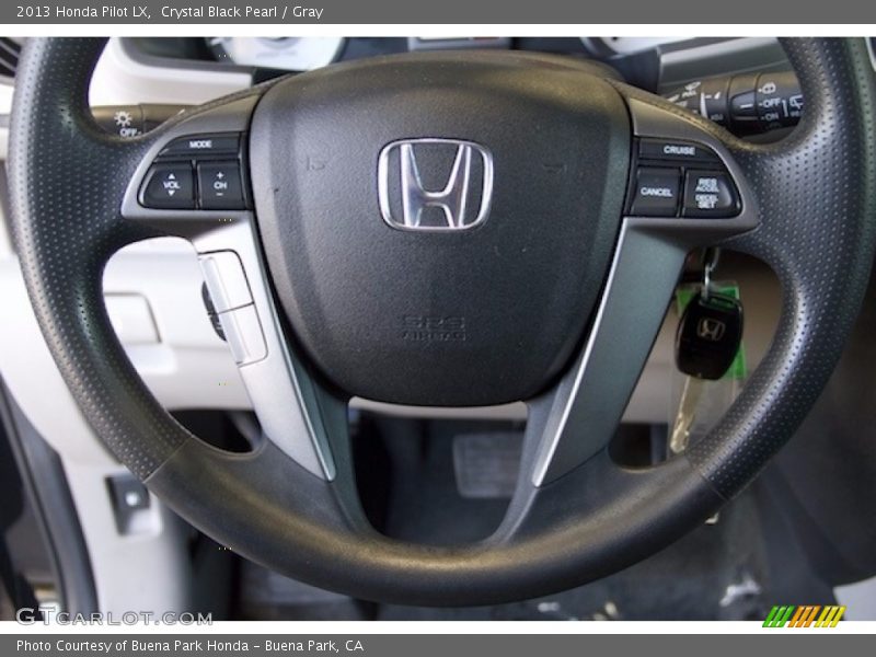 Crystal Black Pearl / Gray 2013 Honda Pilot LX