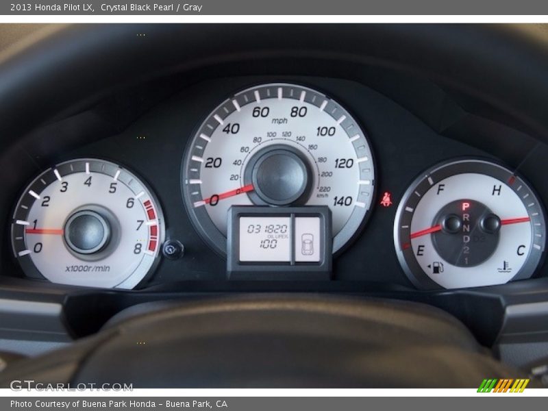 Crystal Black Pearl / Gray 2013 Honda Pilot LX