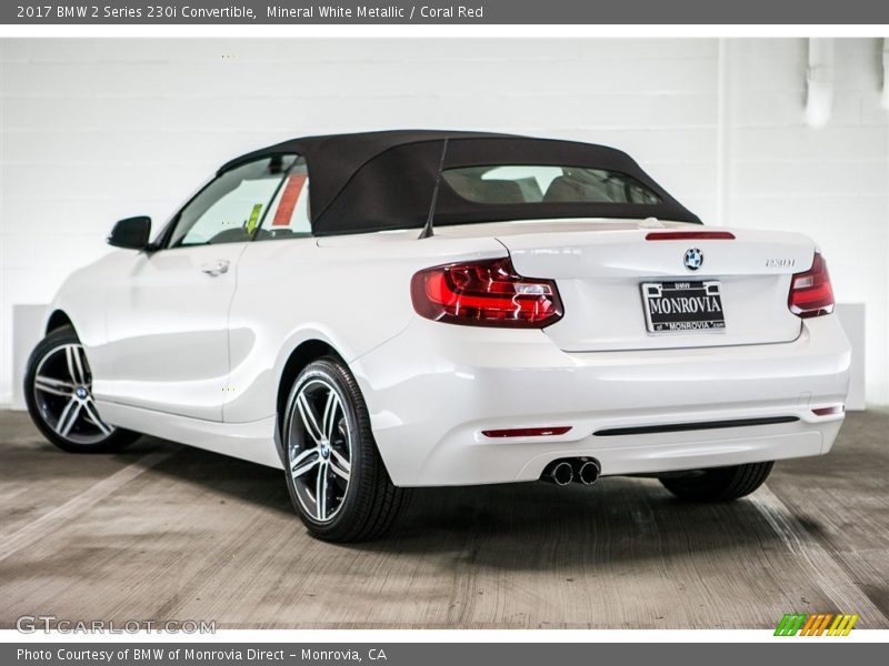 Mineral White Metallic / Coral Red 2017 BMW 2 Series 230i Convertible