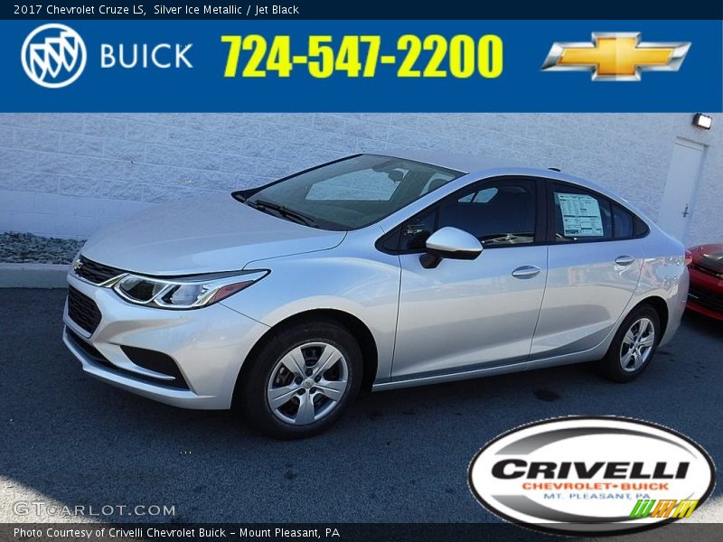 Silver Ice Metallic / Jet Black 2017 Chevrolet Cruze LS