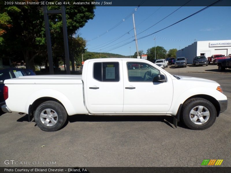 Avalanche White / Steel 2009 Nissan Frontier SE Crew Cab 4x4
