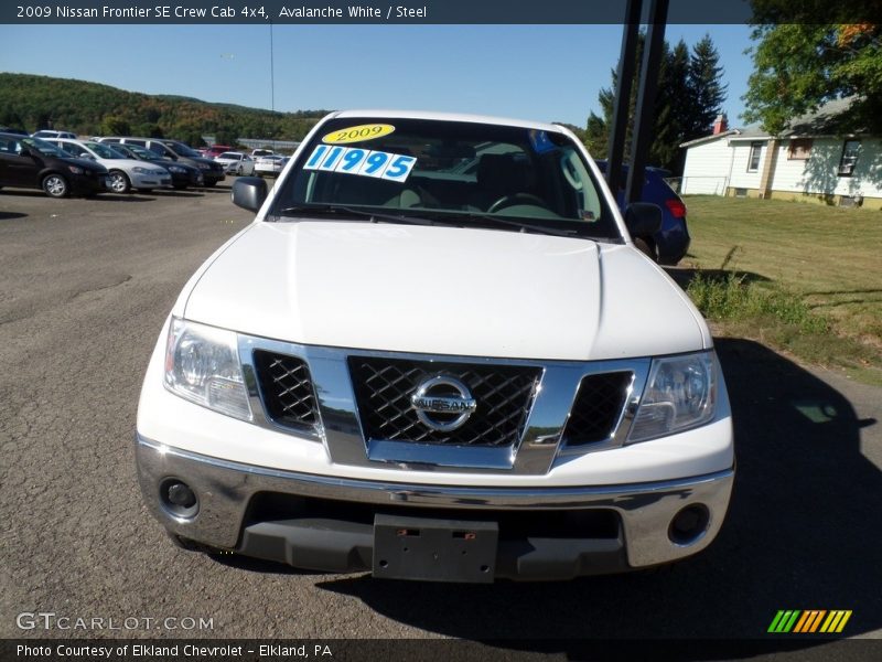 Avalanche White / Steel 2009 Nissan Frontier SE Crew Cab 4x4