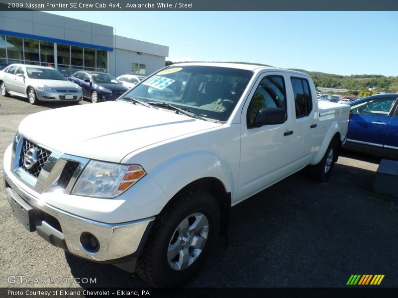 Avalanche White / Steel 2009 Nissan Frontier SE Crew Cab 4x4