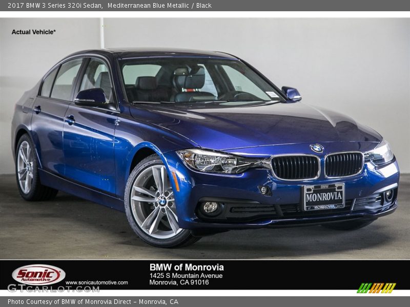 Mediterranean Blue Metallic / Black 2017 BMW 3 Series 320i Sedan