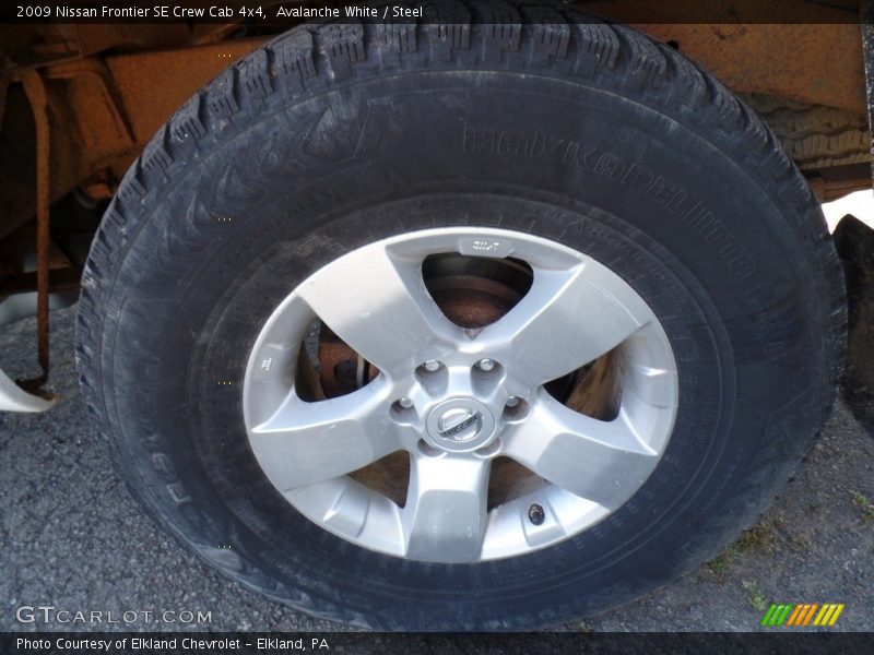 Avalanche White / Steel 2009 Nissan Frontier SE Crew Cab 4x4