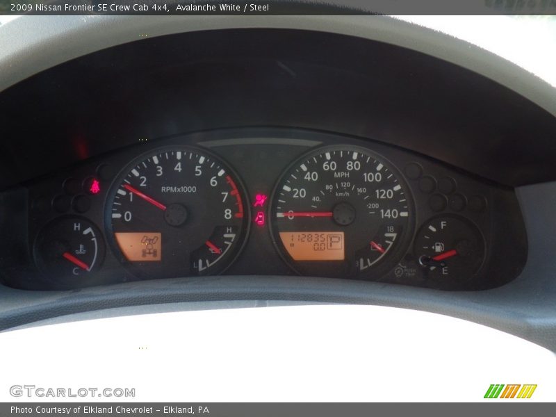 Avalanche White / Steel 2009 Nissan Frontier SE Crew Cab 4x4