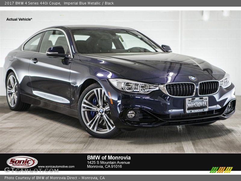 Imperial Blue Metallic / Black 2017 BMW 4 Series 440i Coupe