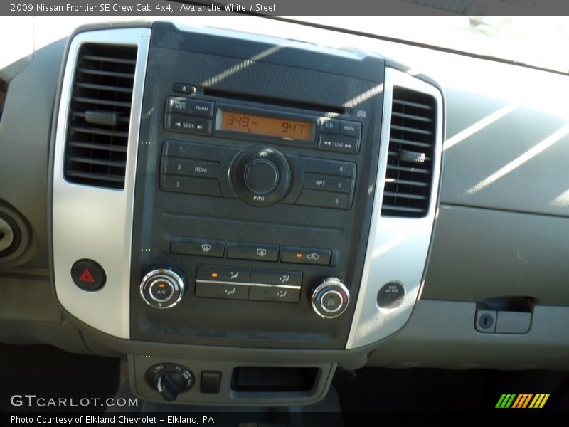 Avalanche White / Steel 2009 Nissan Frontier SE Crew Cab 4x4