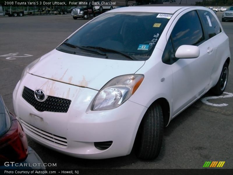 Polar White / Dark Charcoal 2008 Toyota Yaris S 3 Door Liftback