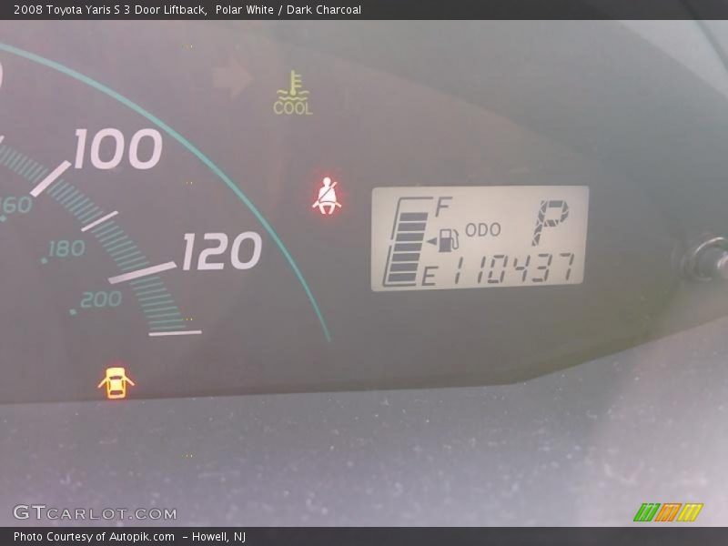 Polar White / Dark Charcoal 2008 Toyota Yaris S 3 Door Liftback
