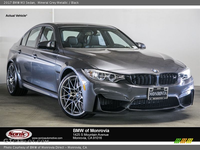 Mineral Grey Metallic / Black 2017 BMW M3 Sedan