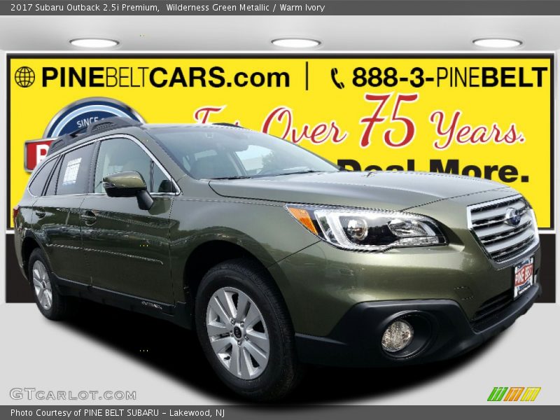 Wilderness Green Metallic / Warm Ivory 2017 Subaru Outback 2.5i Premium