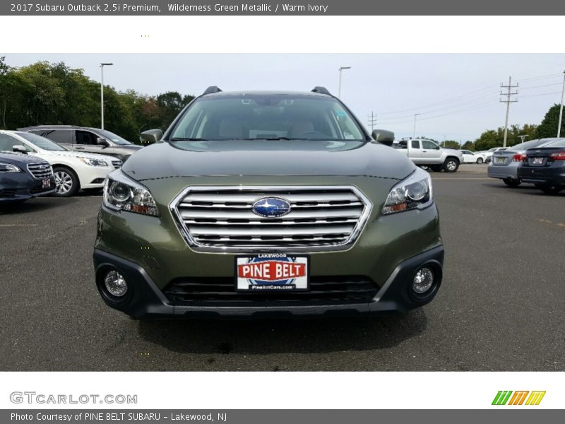 Wilderness Green Metallic / Warm Ivory 2017 Subaru Outback 2.5i Premium