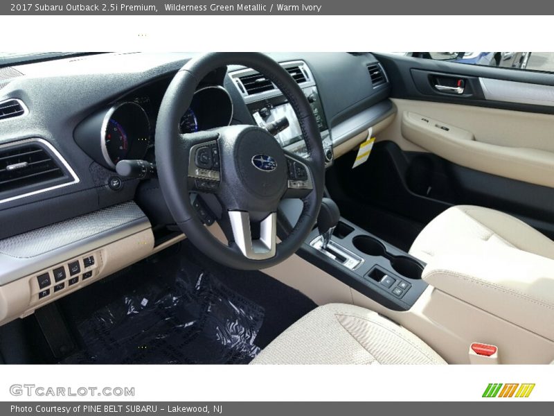 Wilderness Green Metallic / Warm Ivory 2017 Subaru Outback 2.5i Premium