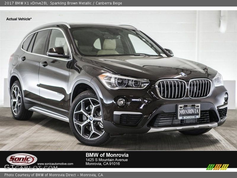 Sparkling Brown Metallic / Canberra Beige 2017 BMW X1 xDrive28i