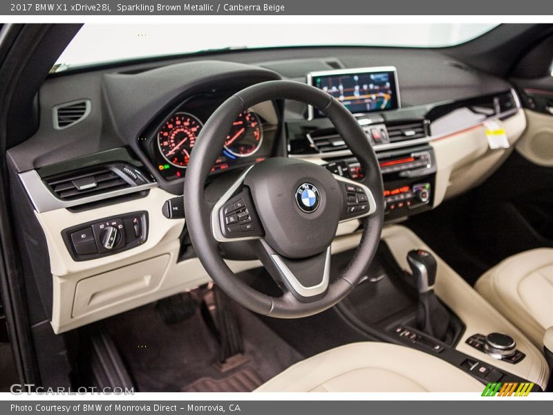 Sparkling Brown Metallic / Canberra Beige 2017 BMW X1 xDrive28i