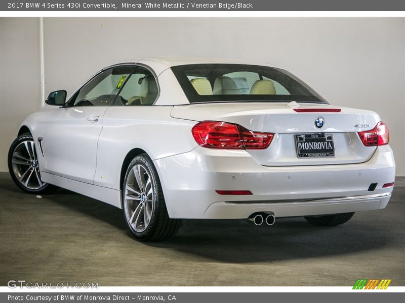 Mineral White Metallic / Venetian Beige/Black 2017 BMW 4 Series 430i Convertible