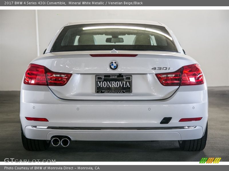 Mineral White Metallic / Venetian Beige/Black 2017 BMW 4 Series 430i Convertible