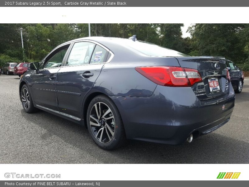 Carbide Gray Metallic / Slate Black 2017 Subaru Legacy 2.5i Sport