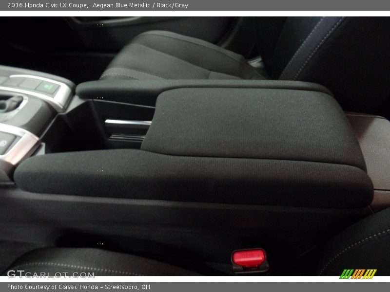 Aegean Blue Metallic / Black/Gray 2016 Honda Civic LX Coupe