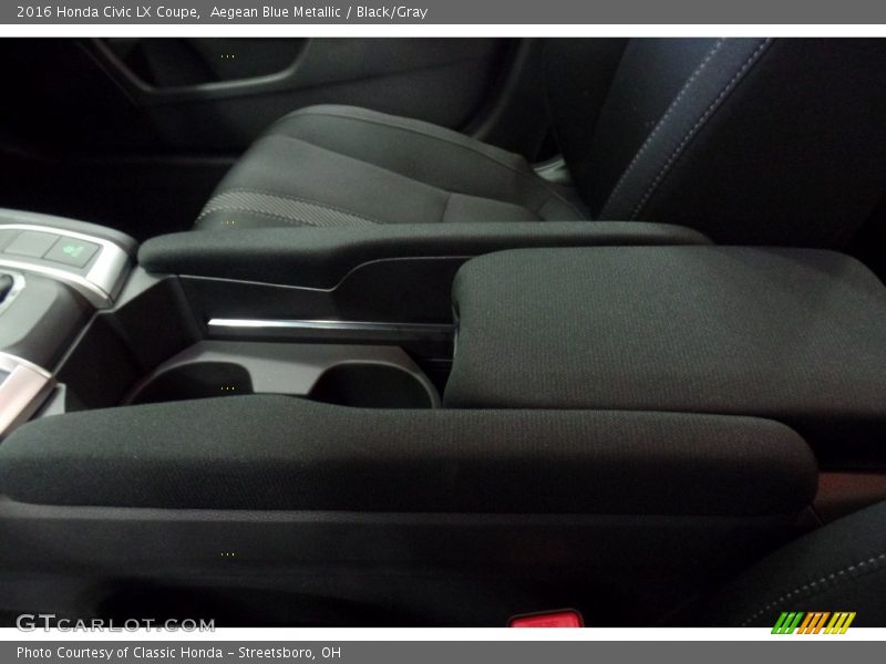 Aegean Blue Metallic / Black/Gray 2016 Honda Civic LX Coupe