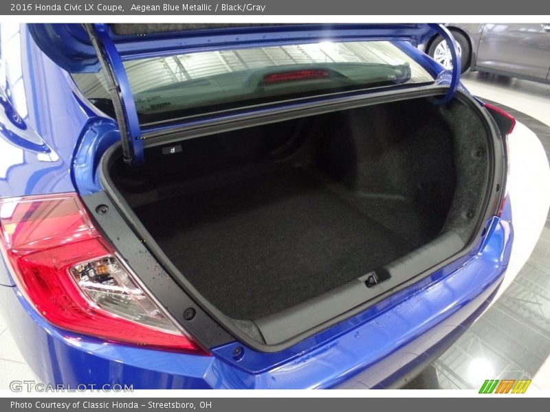 Aegean Blue Metallic / Black/Gray 2016 Honda Civic LX Coupe