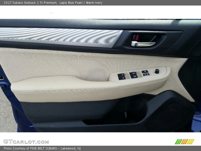 Lapis Blue Pearl / Warm Ivory 2017 Subaru Outback 2.5i Premium