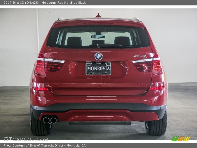 Melbourne Red Metallic / Black 2017 BMW X3 sDrive28i