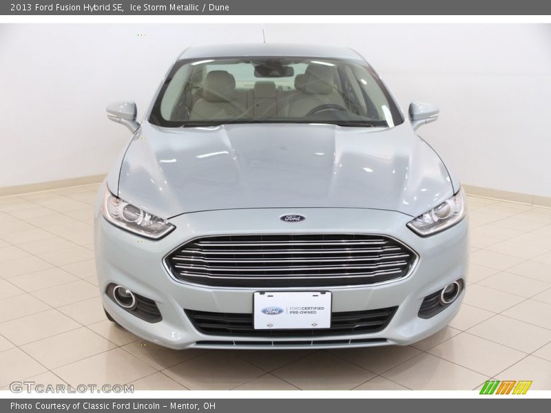 Ice Storm Metallic / Dune 2013 Ford Fusion Hybrid SE