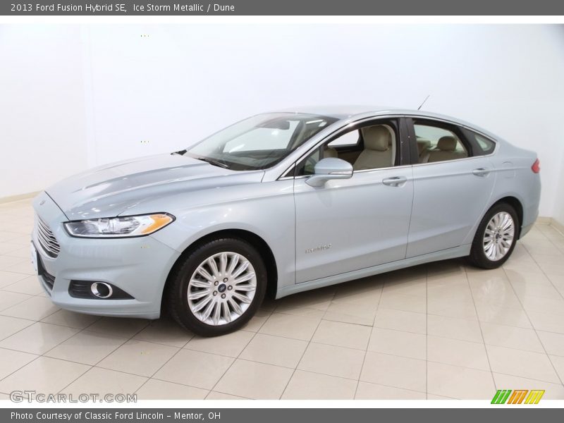 Ice Storm Metallic / Dune 2013 Ford Fusion Hybrid SE